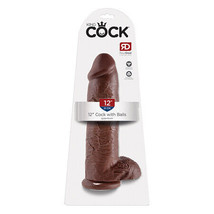 Pipedream King Cock 12 in. Cock With Balls Realistic Suction Cup Dildo B... - $95.99