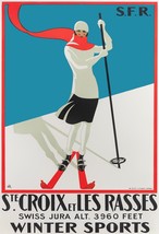 12852.Decor Poster.Home wall.Room interior design.Swiss Ski Sports.Red St.Croix - £13.63 GBP+