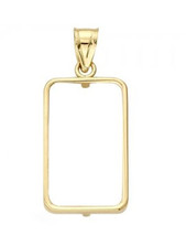 14k Yellow  Prong Bezel frame For 1 oz ounce  Credit Suisse Pamp Lunar Rooster - £181.57 GBP