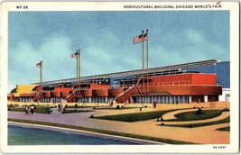 1933 Postcard Chicago World&#39;s Fair Century of Progress Agricultural Building - £5.53 GBP