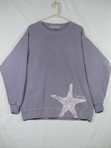 Vintage Breezin&#39; Up 90s Purple Longboat Key Starfish Crewneck Sweatshirt... - £19.91 GBP