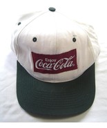  Vintage Coca Cola Patch Snapback Trucker Hat  White Green Accents - £11.71 GBP