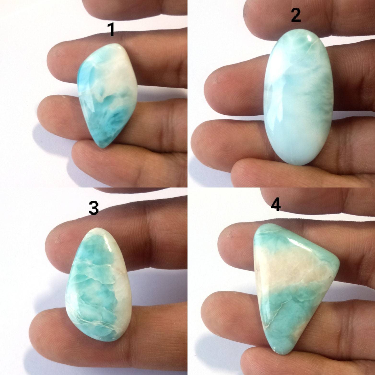 Healing Gemstone, 100% Natural, Larimar, Mix Shapes, Larimar gemstone, S... - $10.00