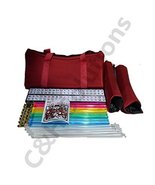 4 Clear Pushers And 4 Color Racks + American Mah Jong Set Burgundy Red B... - $1,643.80 MXN