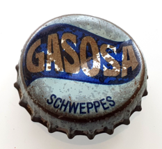 CORK BOTTLE CAP ✱ Gasosa Schweppes #1 VTG Soda Chapa Kronkorken Portugal 60´s - $11.99