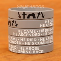 XL (9 Inch) He Came Died Arose Ascended He&#39;s Coming Back Witness Bracele... - $6.81+