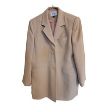 Le Suit Women&#39;s Beige Tan Petite Jacket Blazer &amp; Skirt Suit 14P Slight Pattern - £47.47 GBP