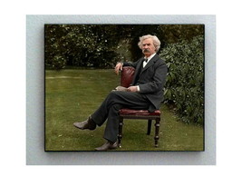 Rare Framed 1900 COLOR Mark Twain Vintage Photo. Jumbo Giclée Print - £15.03 GBP
