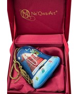 Ne&#39;Qwa Art Ornament Bell Reverse Painted I Believe in Santa Christmas #7... - $396.54 MXN