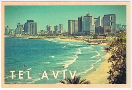Postcard Israel Tel Aviv Beach Skyscrapers - £2.34 GBP