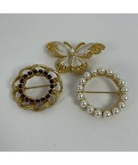 Vintage Brooches BSK Butterfly Napier And Unbranded - $22.80