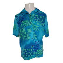 Sea Suns Button Up Collared Shirt Blouse ~ Sz S ~ Blue ~ Short Sleeve - £17.72 GBP