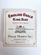 Vintage Philip Morris Cigarette Box English Ovals King Size EMPTY - £7.03 GBP