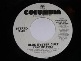 Blue Oyster Cult Take Me Away Promo 45 Rpm Vintage Columbia Label - £19.74 GBP
