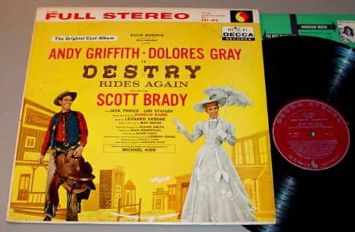 Primary image for DESTRY RIDES AGAIN - ORIGINAL CAST LP Andy Griffith