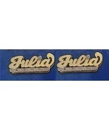 14k Gold Overlay Personalized Any Name Stud Earrings single plate/a8 - $41.10 CAD