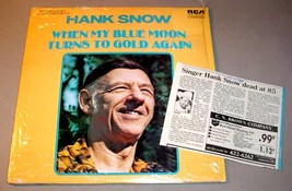 Hank Snow 2 Lp + News Clipping   When My Blue Moon Turns To Gold Again - £15.95 GBP