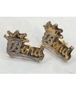 14k Gold Overlay Personalized Any Name Stud Earrings double plated /d2 - $54.80 CAD