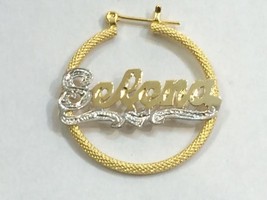 Personalized 14k Gold Overlay Any Name hoop Earrings  1 inch /a1 - £23.90 GBP