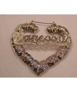 Personalized 925 silver plated  Any Name hoop Earrings Heart Bamboo 3 inch - $41.10 CAD