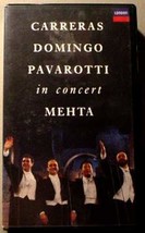 THREE 3 TENORS IN CONCERT MEHTA - VHS VIDEO - £9.63 GBP