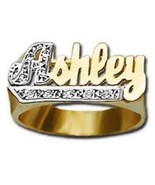 14k gold overlay Personalized Any Name Rings nameplate rings /a2 - $1,713.36 MXN