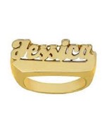 14k gold overlay Personalized Any Name Rings nameplate rings /a3 - $1,713.36 MXN