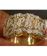 14k gold overlay Personalized Any Name Rings name plate Rings round /a3 - $1,142.18 MXN