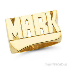 14k gold overlay Personalized Any Name Rings name plate rings block letter  /a3 - £71.67 GBP