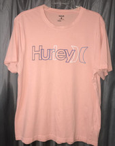 Hurley Men&#39;s &amp;/or Women&#39;s Adult XL T-Shirt light Peach Org S/S soft Cotton - $18.60