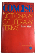 1976 Concise Dictionary of Literary Terms by Harry Shaw First Paperback Edition - £3.59 GBP