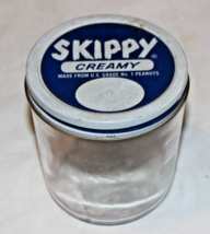 Vintage Collectible Skippy P EAN Ut Butter Glass Jar W/METAL Lid At 78 26 - £4.81 GBP