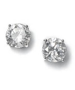 CUBIC ZIRCONIA STUD EARRINGS IN DECORATED EARRING BOX - ½ ct STUDS - $13.67 CAD