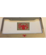 Spider Round Style - Automotive Chrome with Red License Plate Frame - Su... - $21.99