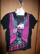 Fashion Holiday Girl Costume 10-12 Large Pink Pop Rock Star Halloween Top Outfit - £5.32 GBP
