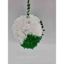 Hallmark Ornament - Fabric Snowball Green and White - $14.95