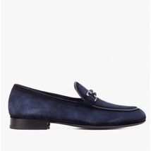 The Brooks Navy Suede Bit Loafer Men Shoe image 2