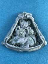 Finely Carved Light Gray &amp; Green Family of Koala Bears Stone Pendant or ... - £31.13 GBP