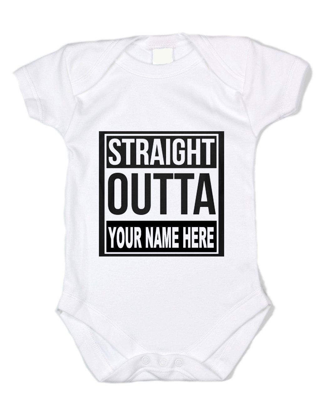 Straight Outta Personalized Bodysuit Shirt - $12.00