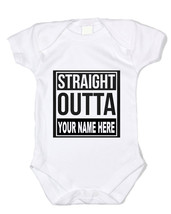 Straight Outta Personalized Bodysuit Shirt - £9.01 GBP