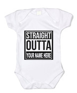 Straight Outta Personalized Bodysuit Shirt - £9.45 GBP