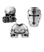 Alchemy Gothic ABR1 Alchemy Beard Rings/Beads Hair Skull Rose Cross Coffin - $39.59 CAD