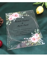 free design 10pcs Acrylic Wedding Invitation card custom Acrylic Wedding... - £25.18 GBP