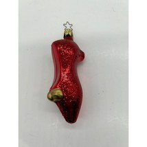 Wizard of Oz Ruby Slipper Dorothy Inge Glass Blown Christmas Ornament 4&quot; Read - £11.18 GBP