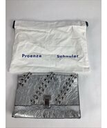 Proenza Shouler Silver Metallic Pierced Clutch With Dust Bag - $170.83 CAD