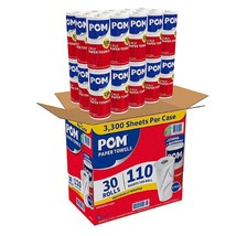 POM Individually Wrapped 2-Ply Paper Towels (110 sheets/roll, 30 rolls) - $58.41