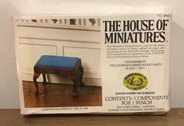 Vtg New Sealed N40031 House of Miniatures X-Acto Chippendale Bench Circa 1760 - £21.49 GBP