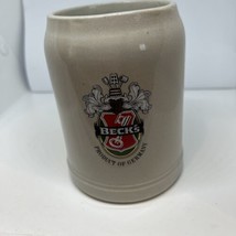 Beck&#39;s Birra Ceramica Tazza Stein Realizzato IN West Germania 532ml - £15.17 GBP
