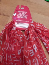 New Sweet Heart Red + Pink Infinity Neck Scarf 60&quot; x 10&quot; - NWT - £4.05 GBP