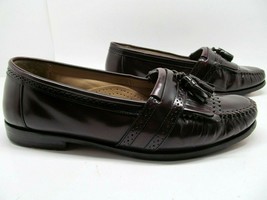 Bass Weejuns Burgundy Leather Kilted Tassel Loafers  Mens US 10.5 D - £35.88 GBP